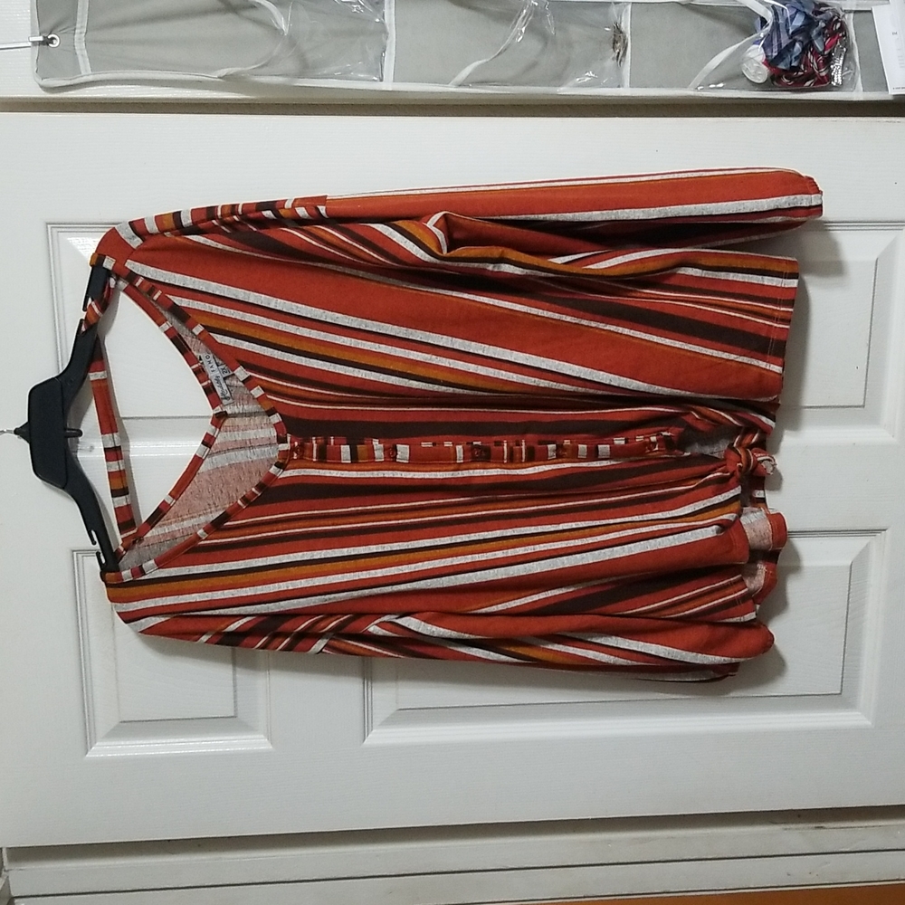 Tan & Brown Blouse